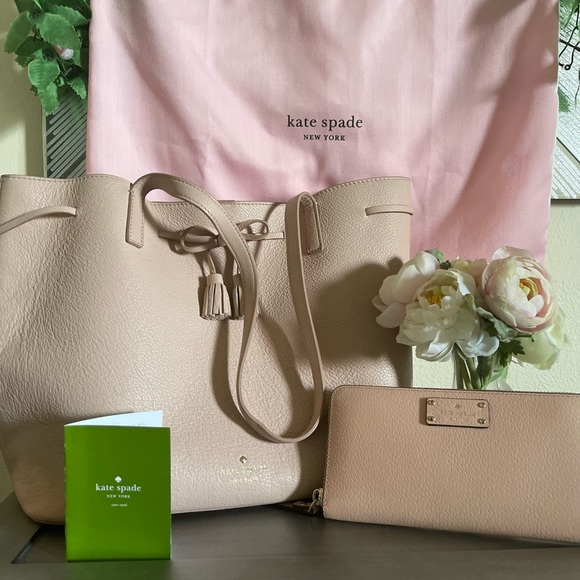 ♠️Kate Spade Hayes St. Blush Tote with matching blush long wallet♠️ - Picture 13 of 13